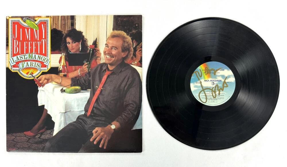 Jimmy Buffett Signed Autograph Album Vinyl Record LP Last Mango In Paris JSA COA