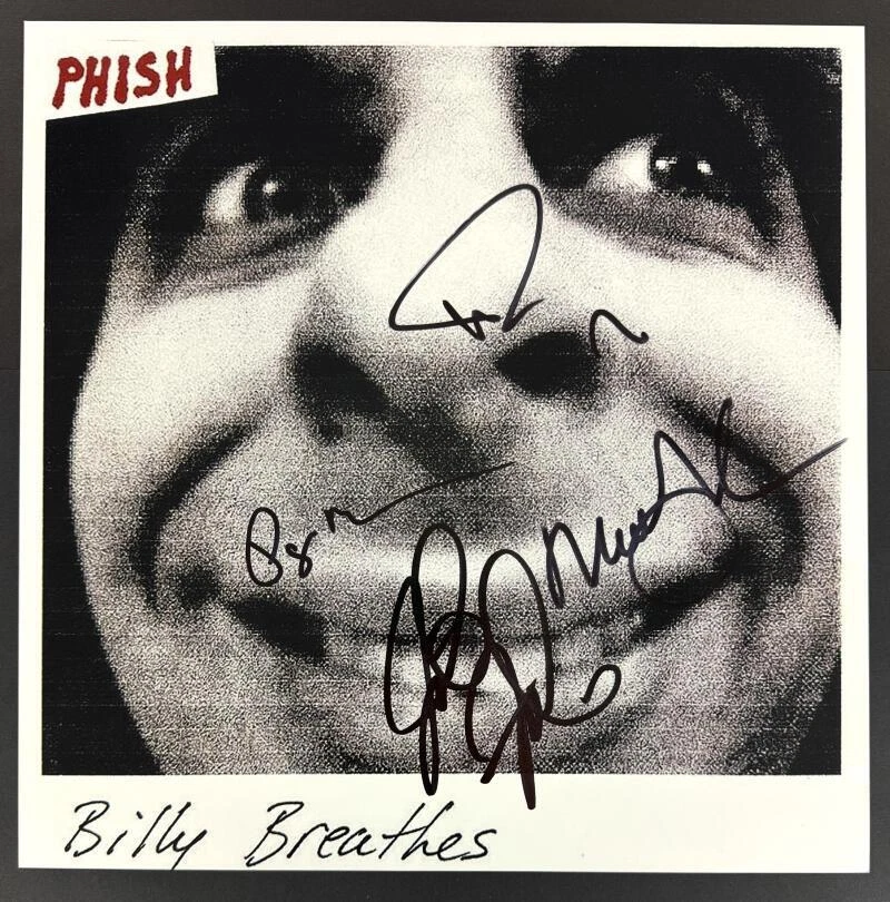 Phish Full Band Complete Signed Autograph 12x12 Billy Breathes Album Flat w/ JSA
