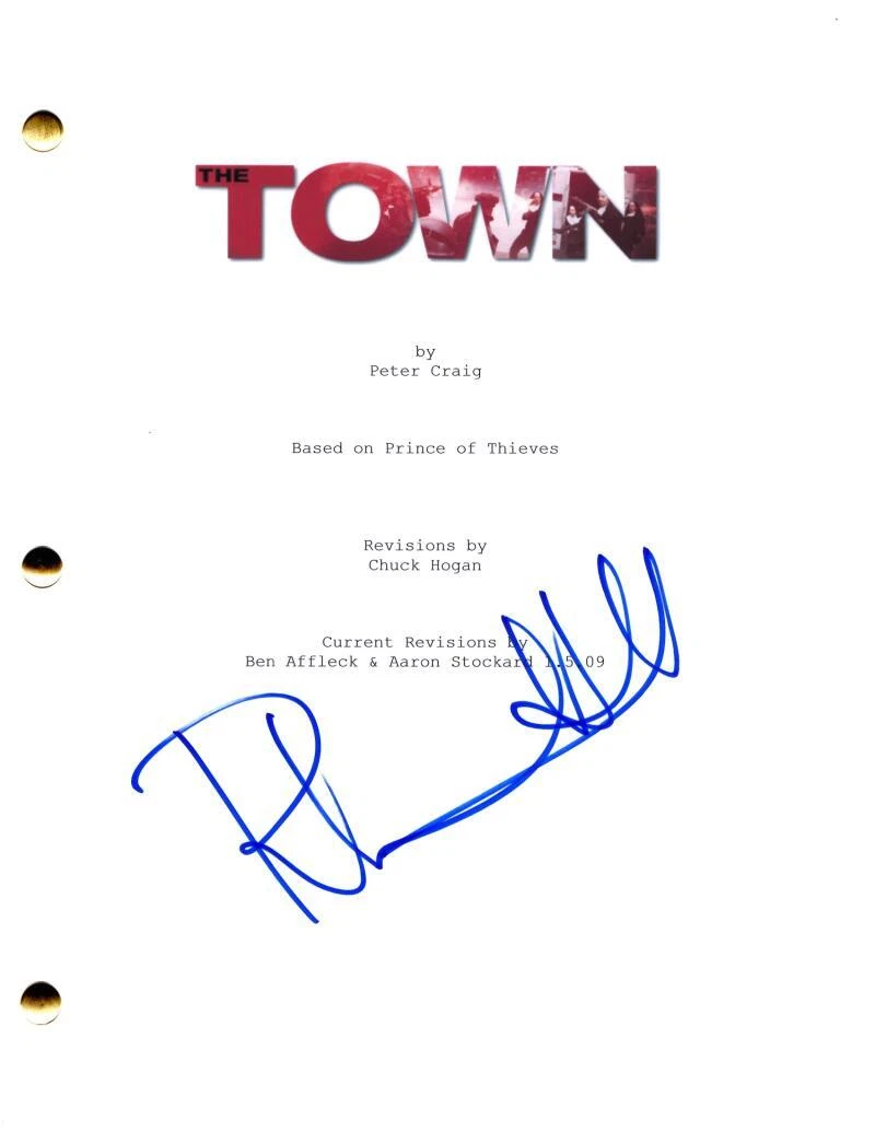 Rebecca Hall Signed Autograph The Town Full Movie Script Screenplay - Claire