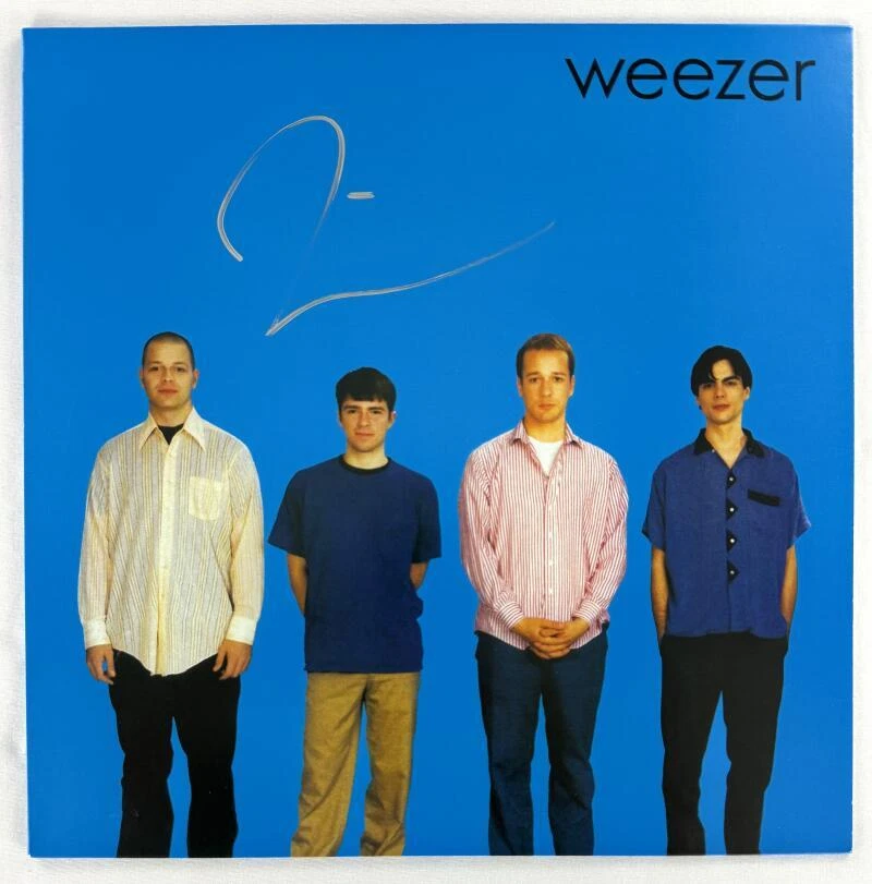 Rivers Cuomo Weezer Signed Autograph Debut Blue Album Vinyl Record LP - JSA COA