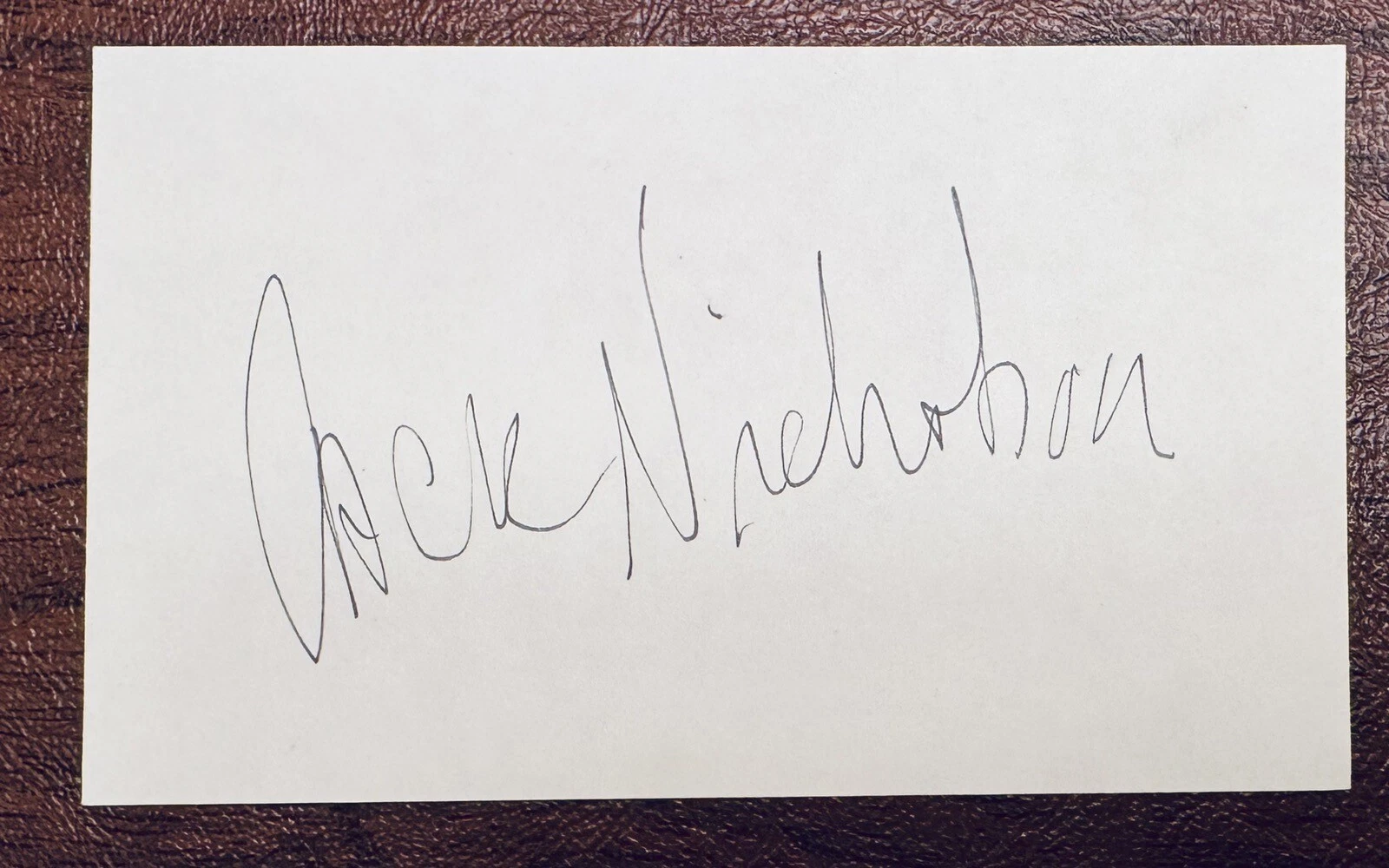 Jack Nicholson Signed Autographed 3x5 Card Full JSA Letter Batman The Shining