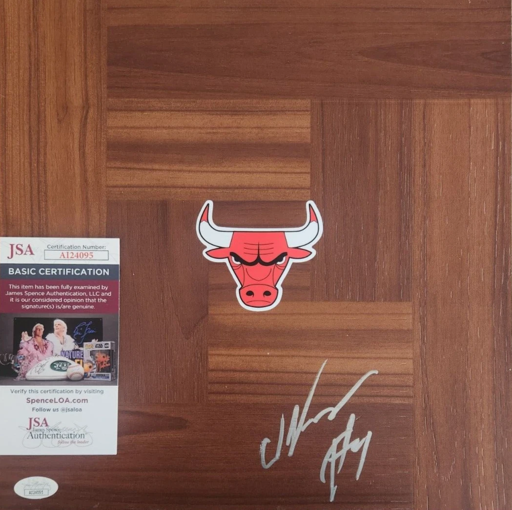 NIKOLA VUCEVIC SIGNED FLOORBOARD W/ JSA COA #AI24095 CHICAGO BULLS COLLECTIBLE MEMORABILIA
