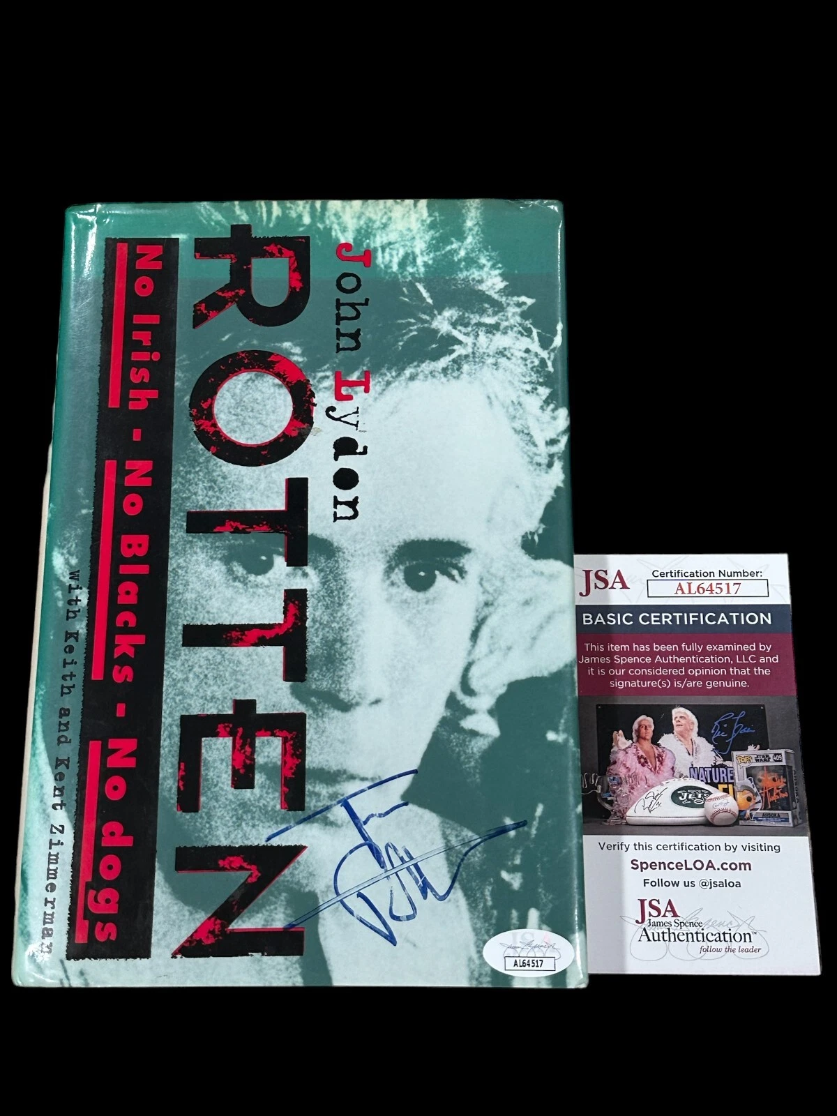 John Lydon Johnny Rotten Sex Pistols Public Image Ltd Signed Autograph Book JSA