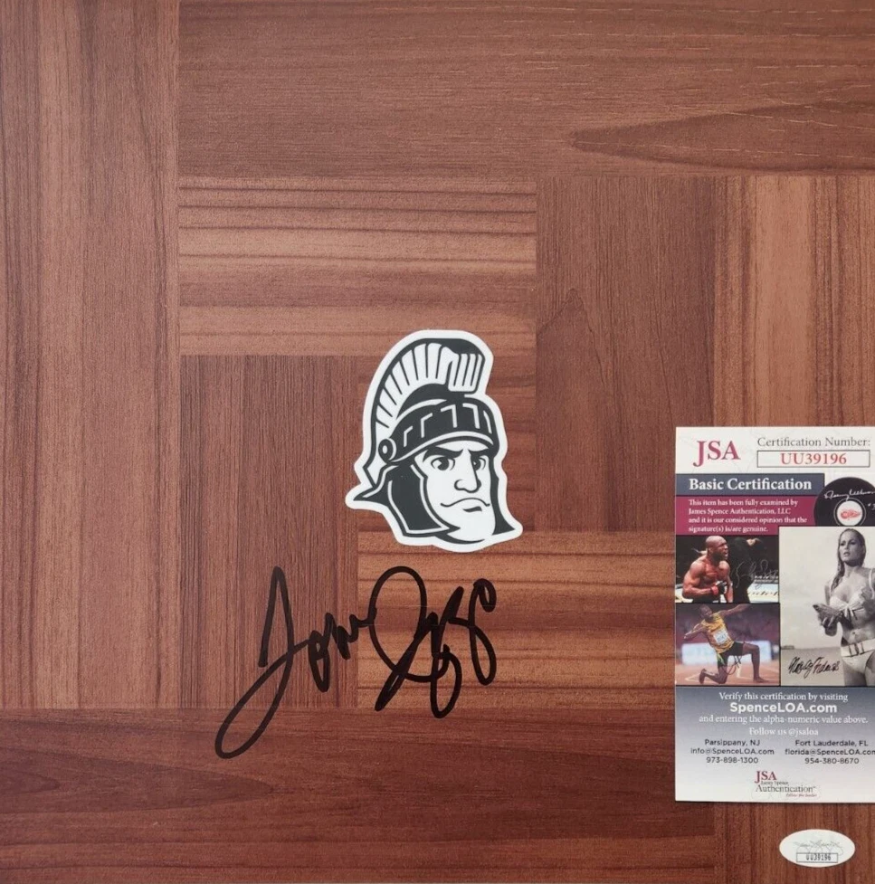 Tom Izzo Signed Floorboard w/ JSA COA #UU39196 Michigan State MSU