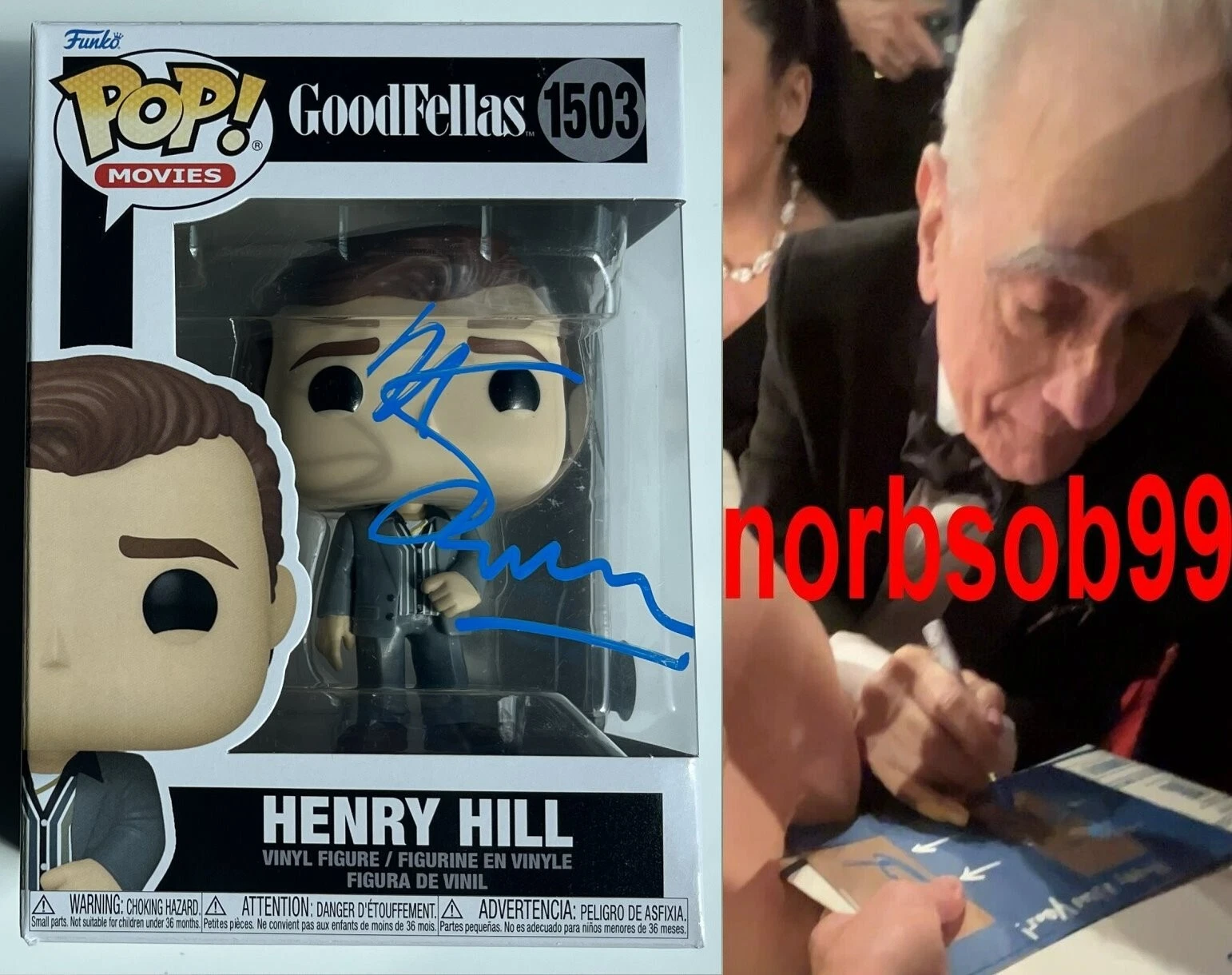MARTIN SCORCESE SIGNED GOODFELLAS HENRY HILL FUNKO EXACT VIDEO PROOF BECKETT COA