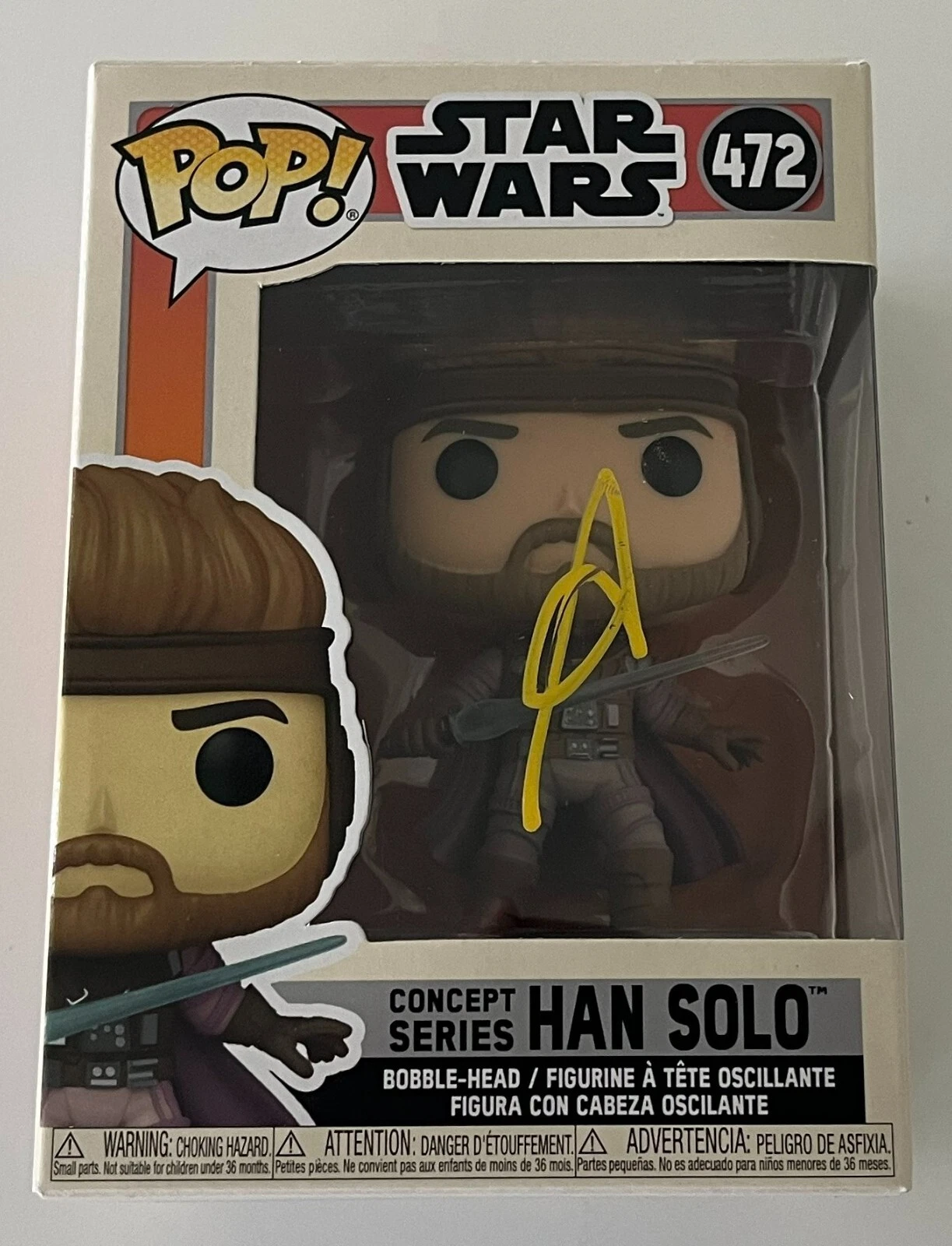 ALDEN EHRENREICH SIGNED AUTOGRAPH SOLO: A STAR WARS STORY HAN SOLO FUNKO POP 472