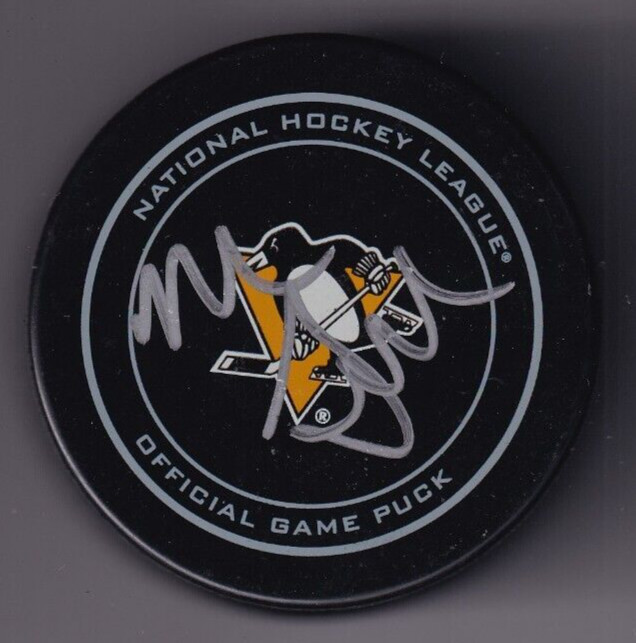 MIKE SULLIVAN signed (PITTSBURGH PENGUINS) official game Hockey puck W/COA