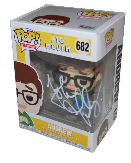 JOHN MULANEY signed (BIG MOUTH) Andrew #682 Funko Pop PSA/DNA AN61480