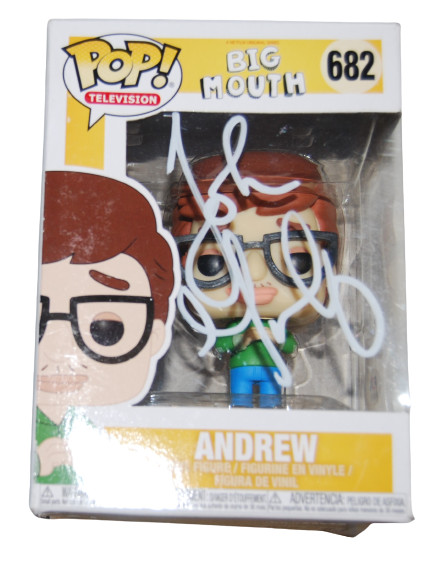 JOHN MULANEY signed (BIG MOUTH) Andrew #682 Funko Pop PSA/DNA AN61479