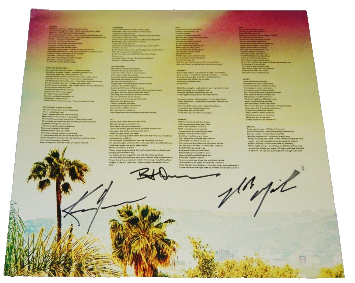 KEANU REEVES signed (DOGSTAR) Music Album Record LP Sheet BECKETT BAS AC76528