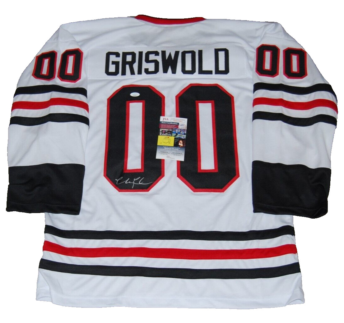 CHEVY CHASE signed (CHRISTMAS VACATION) Custom *Griswold* #00 hockey jersey JSA