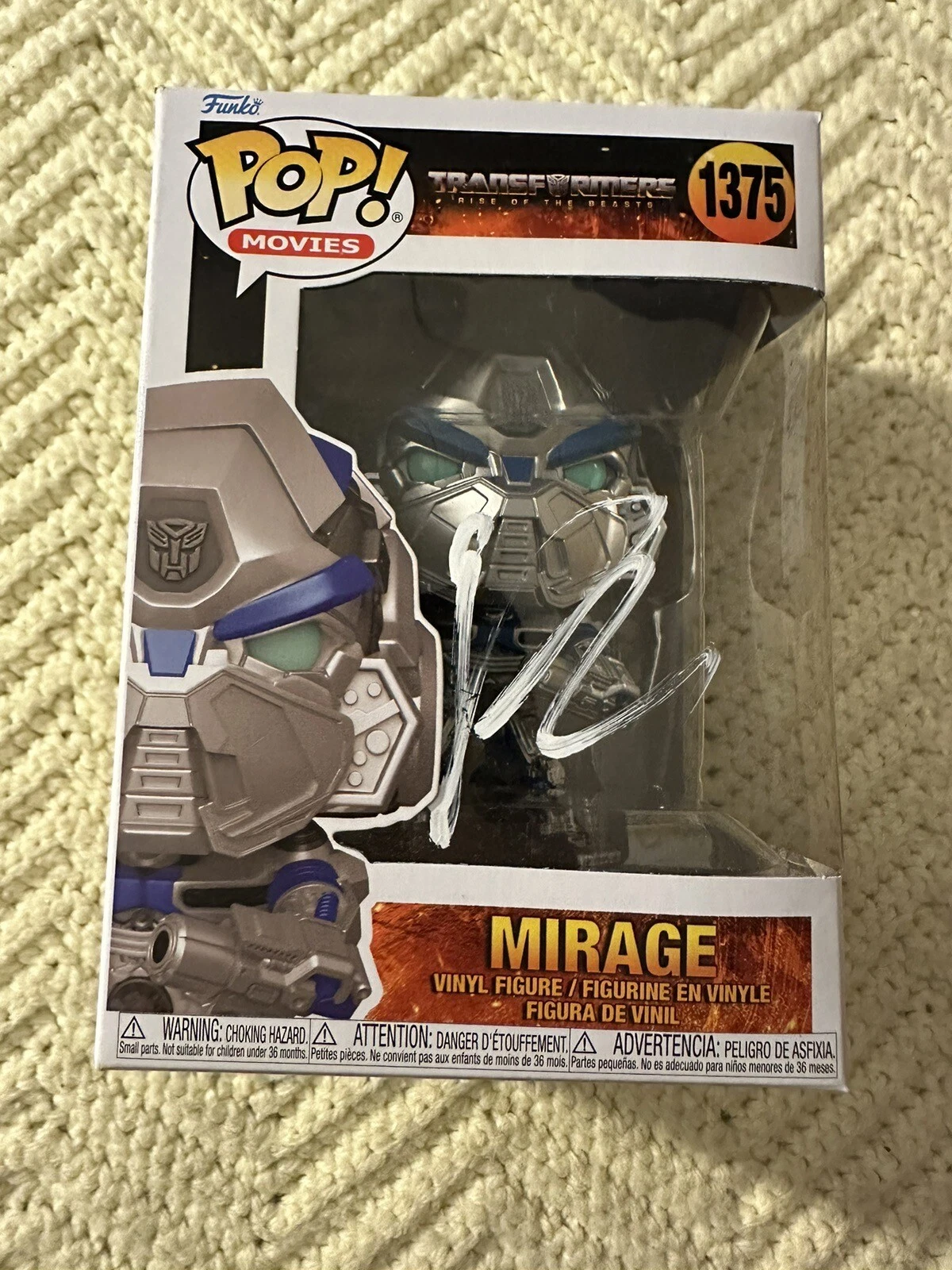 Pete Davidson SIGNED Mirage Funko Pop 1375 Transformers Autographed