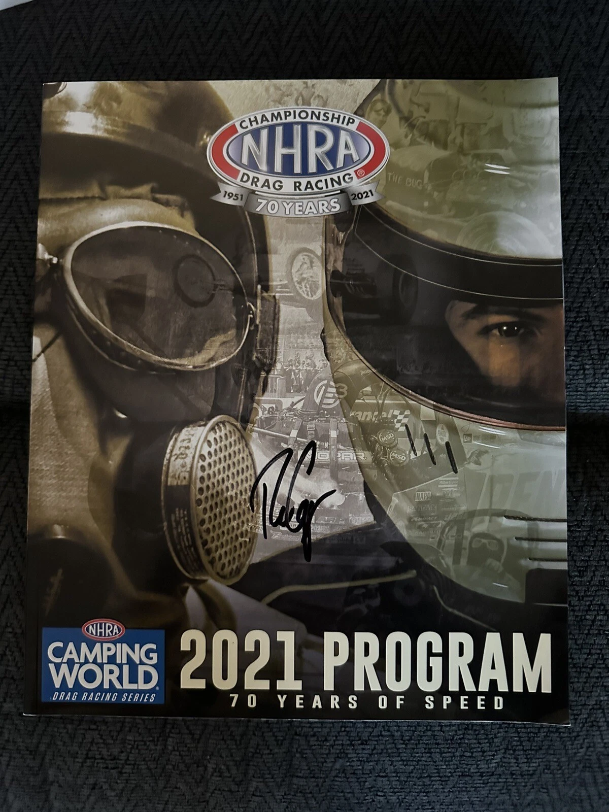 Ron Capps Signed 2021 Season Nhra Program Magazine Funny Car Champion