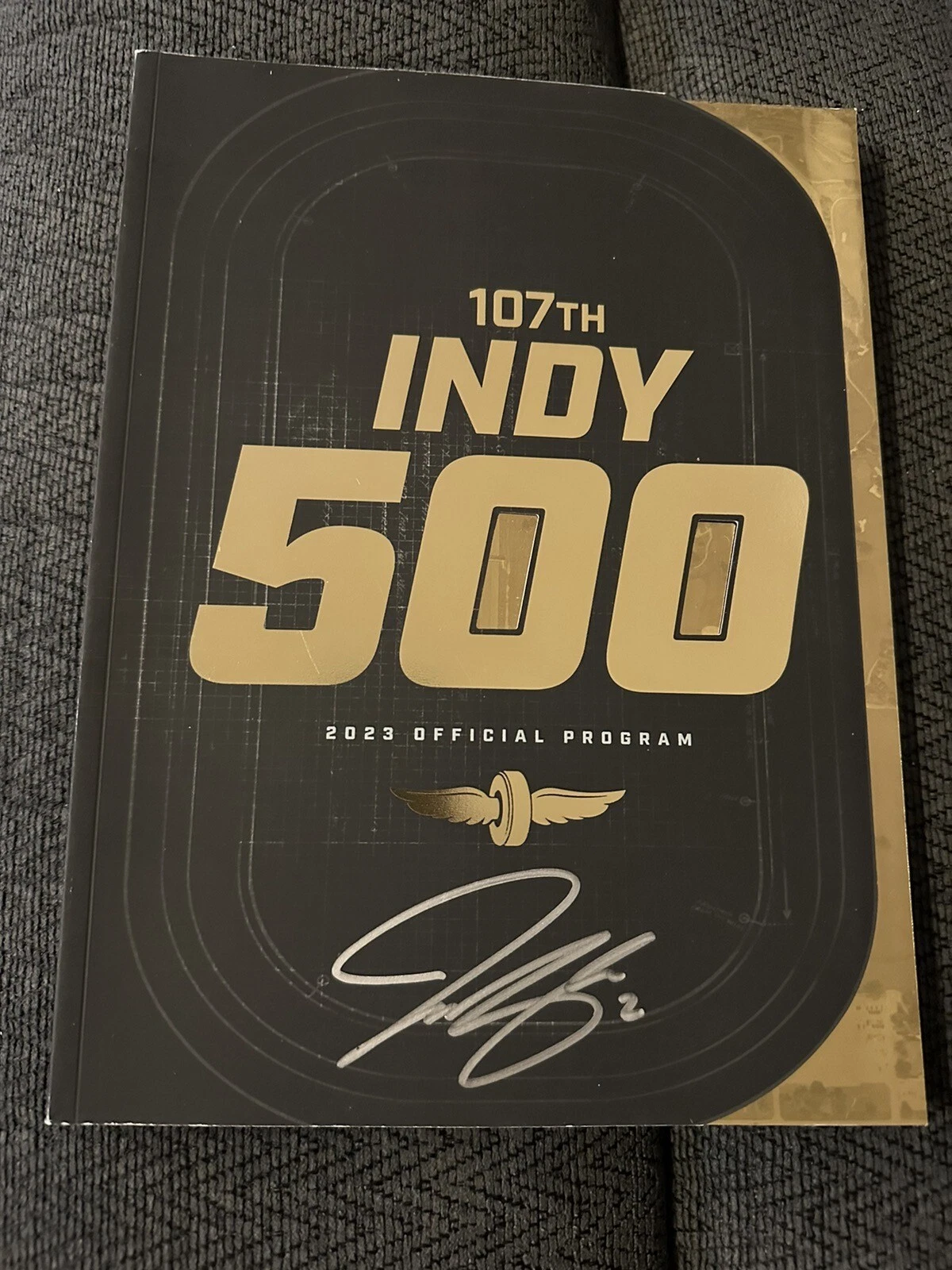 2023 Indianapolis 500 Program Signed Winner Josef Newgarden Autographed Indy Car