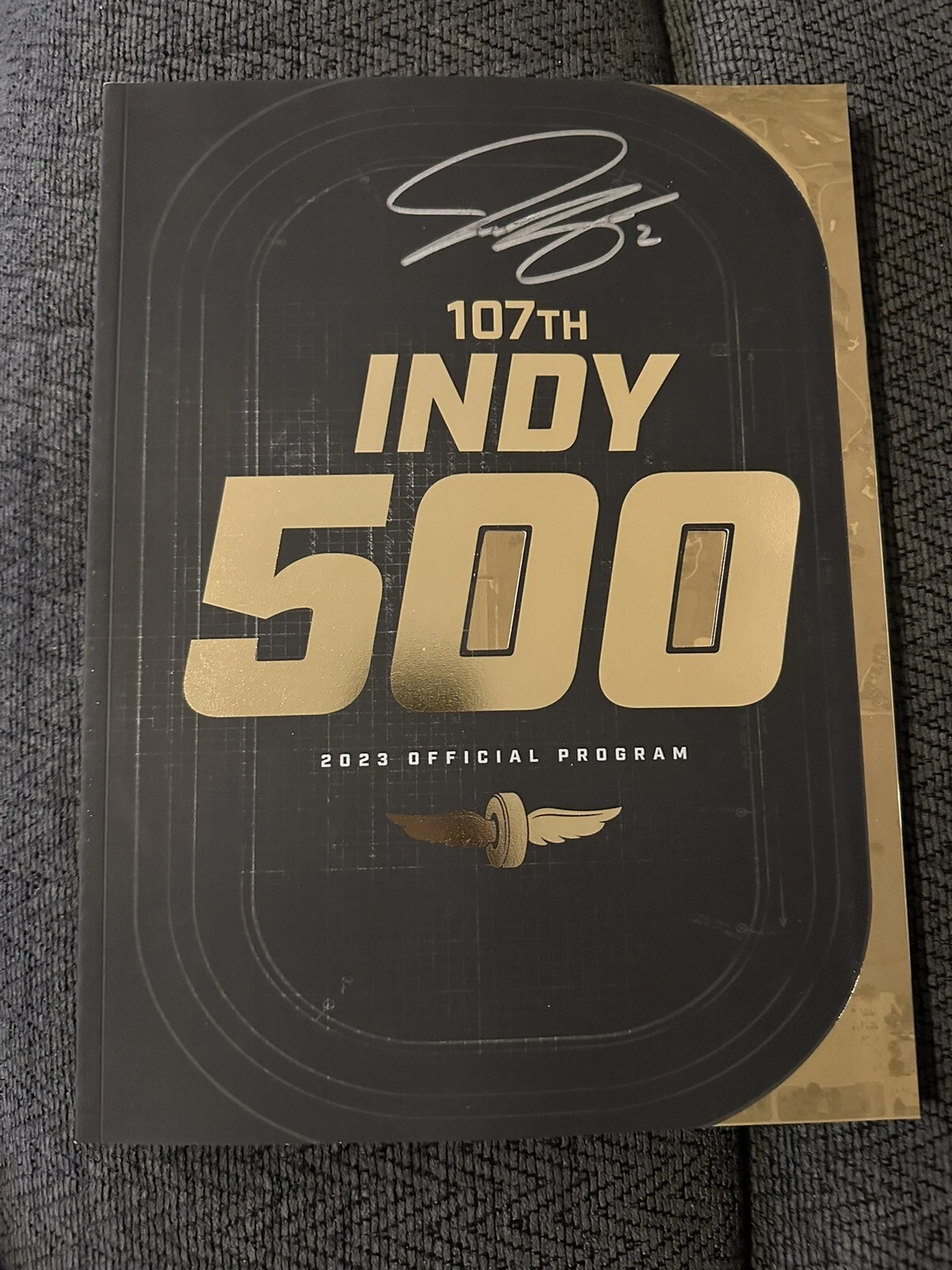 2023 Indianapolis 500 Program Signed Winner Josef Newgarden Autographed Indy Car