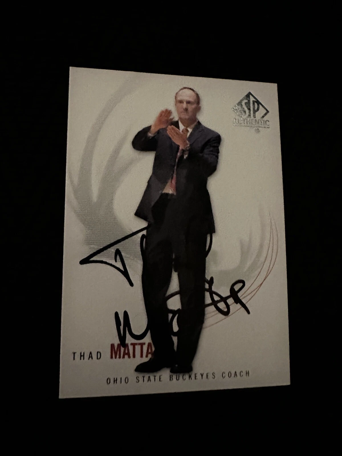 THAD MATTA SIGNED TRADING CARD AUTOGRAPHED OHIO STATE BUTLER BASKETBALL COACH COLLECTIBLE MEMORABILIA