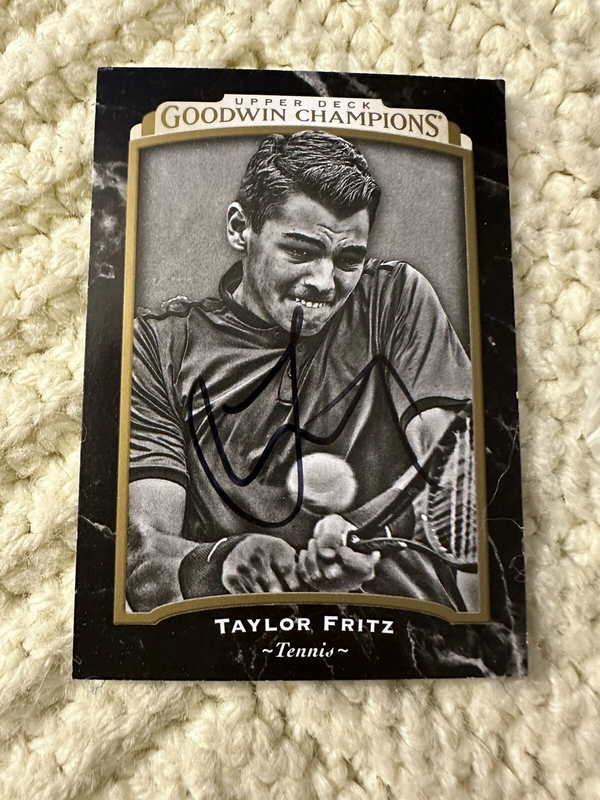 Taylor Fritz Signed Trading Card Goodwin Autographed Tennis Goudey