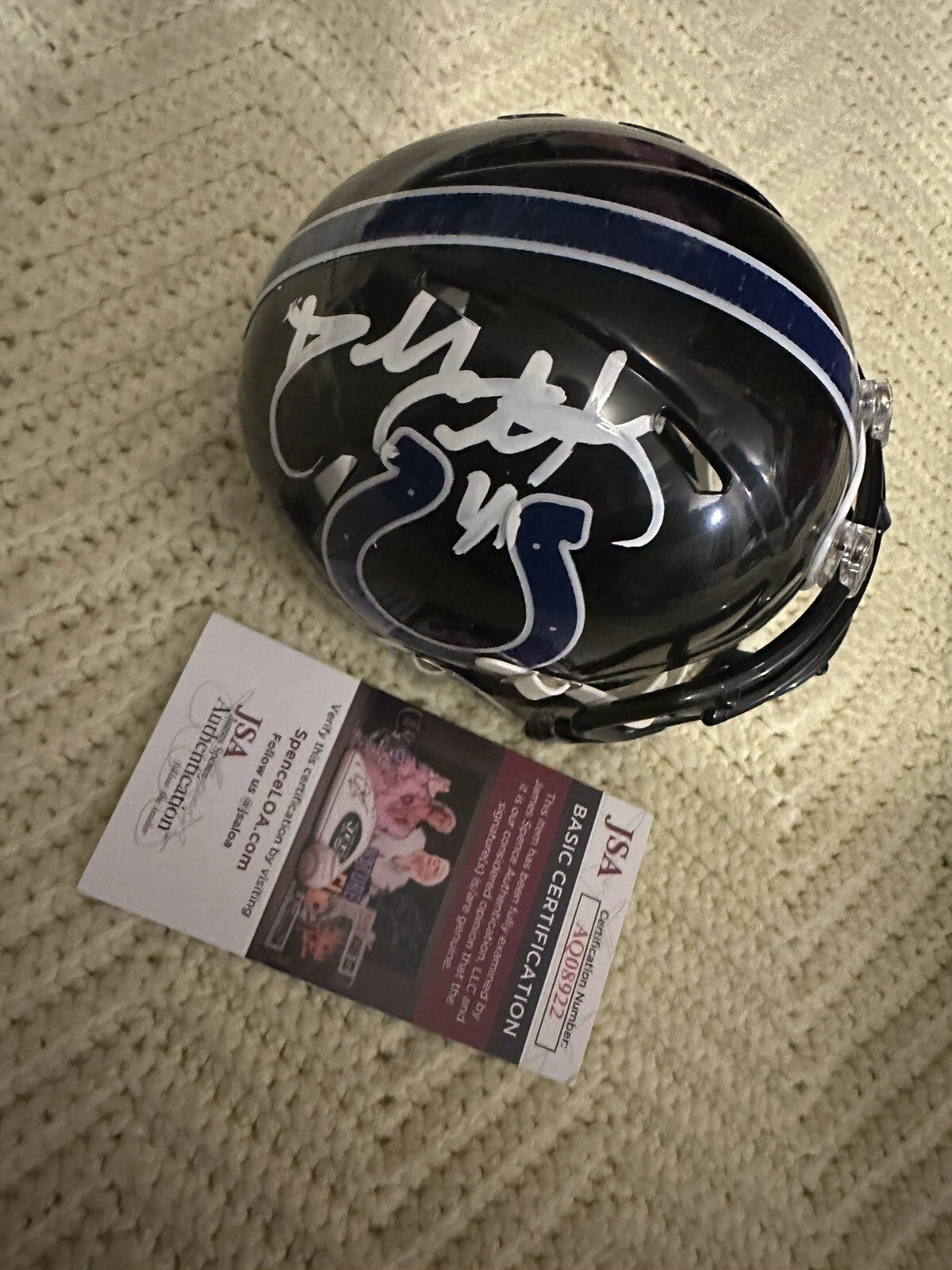 Dallas Clark Signed Indianapolis Colts Mini Helmet JSA Authenticated COA