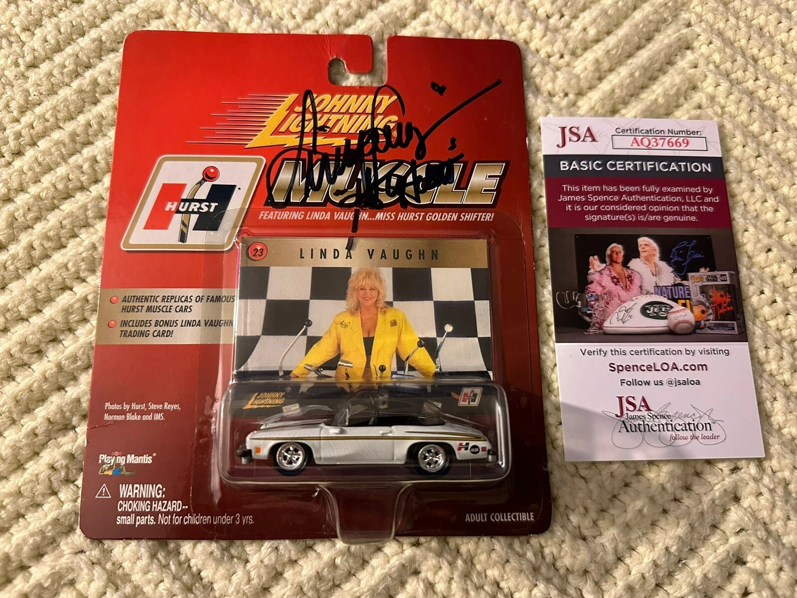 Linda Vaughn Signed 1:64 Diecast JSA Authenticated COA Miss Hurst Shifter