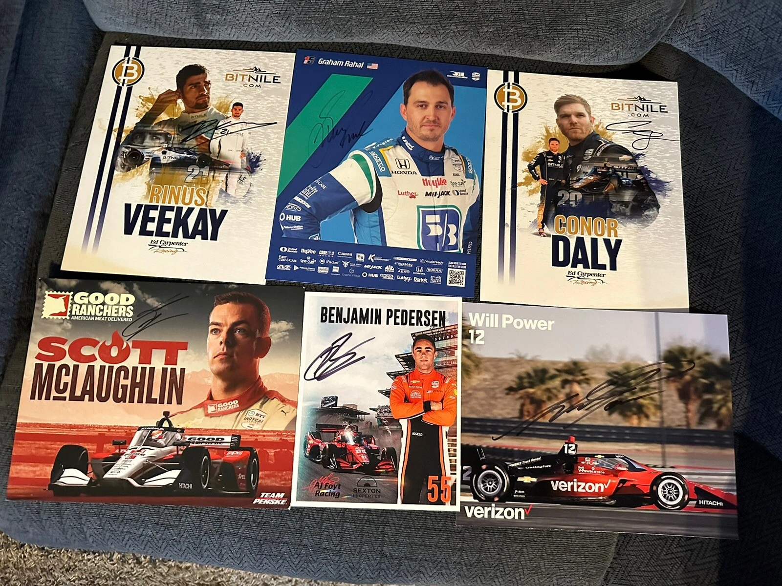 Indianapolis 500 Lot Of 17 Promo/hero Cards 2023 Signed Indy Will Power Pato ++