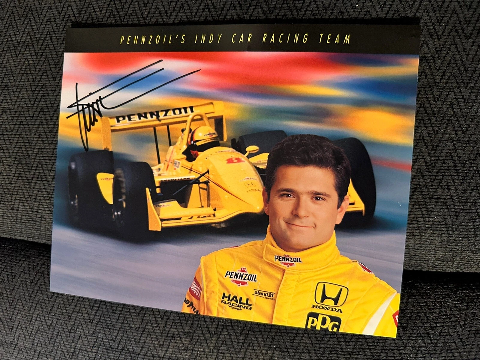 Gil De Ferran Signed Indianapolis 500 Promo Hero Card Indy Champ Car CART 1996