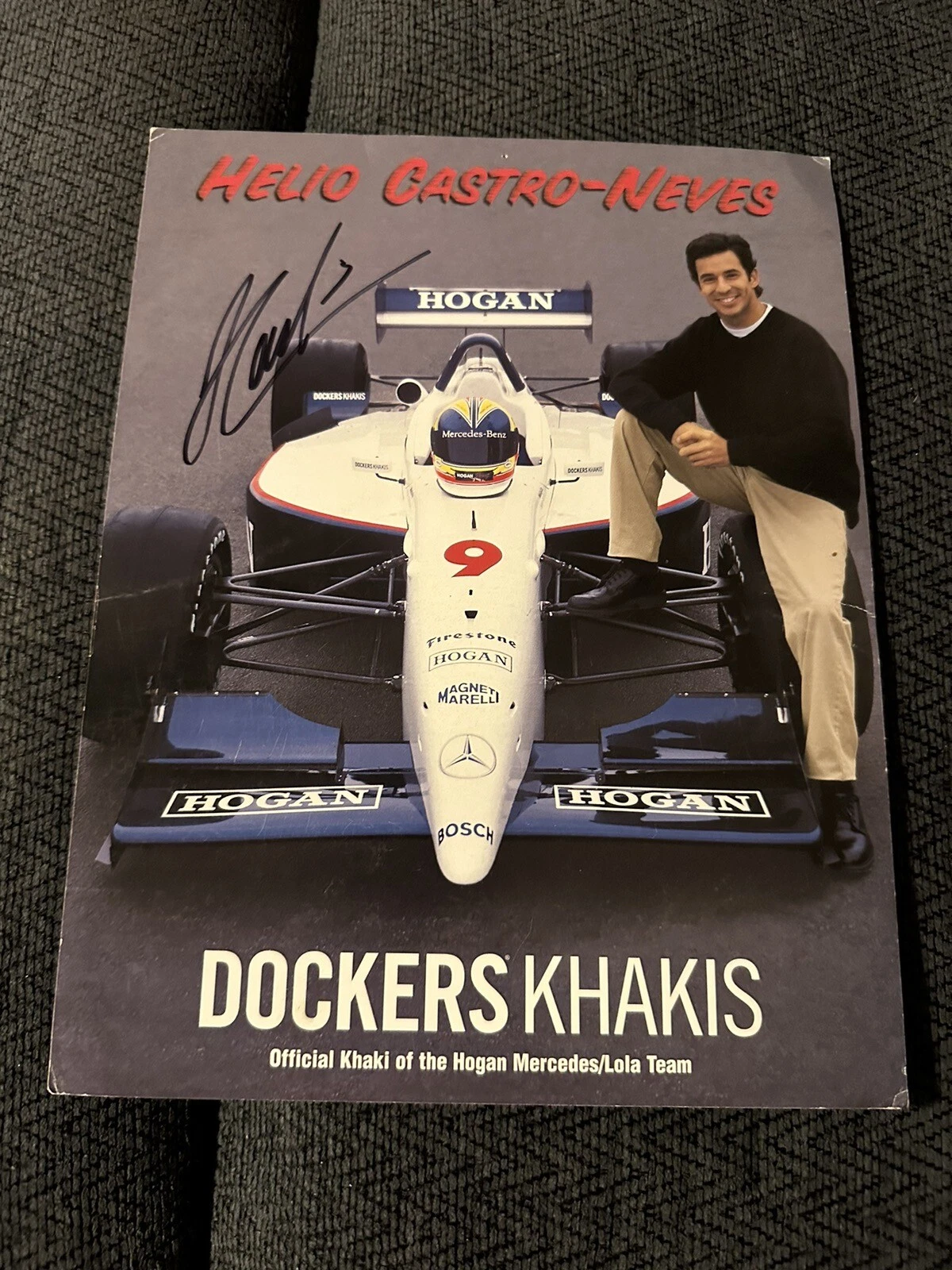 Helio Castroneves Signed Indianapolis 500 Promo Card Indy Champ Car CART 1999
