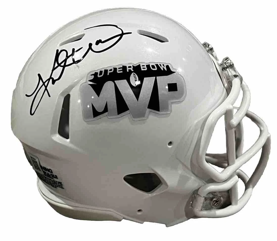 Kurt Warner signed (St Louis Rams) SB MVP Custom Mini Helmet Beckett BM02834
