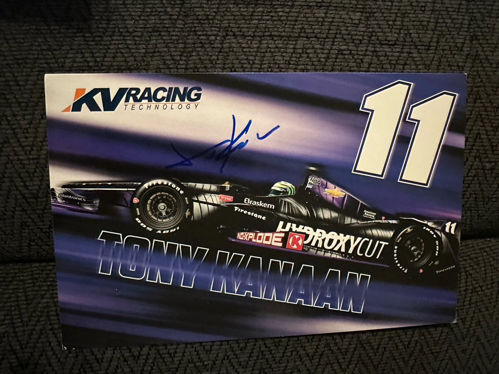 Tony Kanaan Indy 500 Signed Car Promo Hero Card Indianapolis Win 2013 Rare