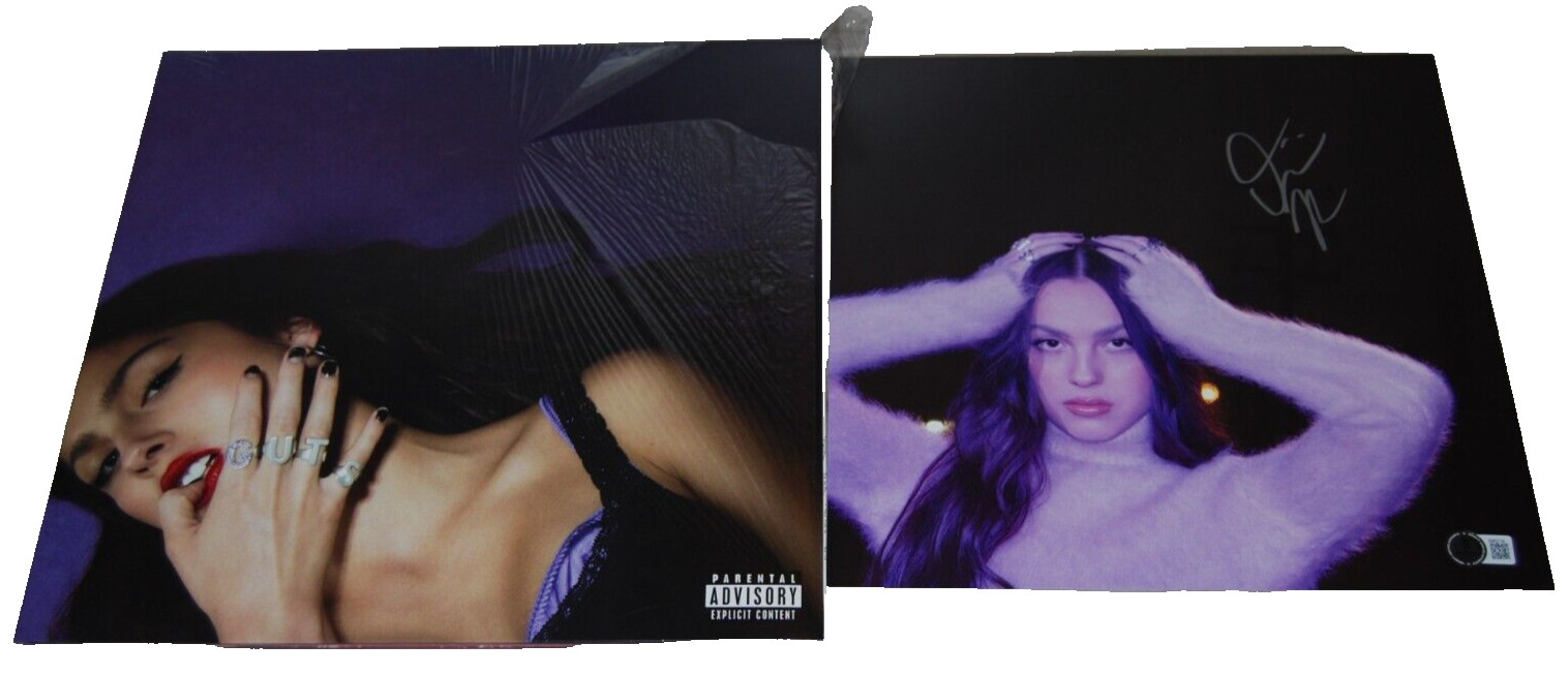 OLIVIO RODRIGO signed (GUTS) Record Insert LP Also Included BECKETT BAS BM02734