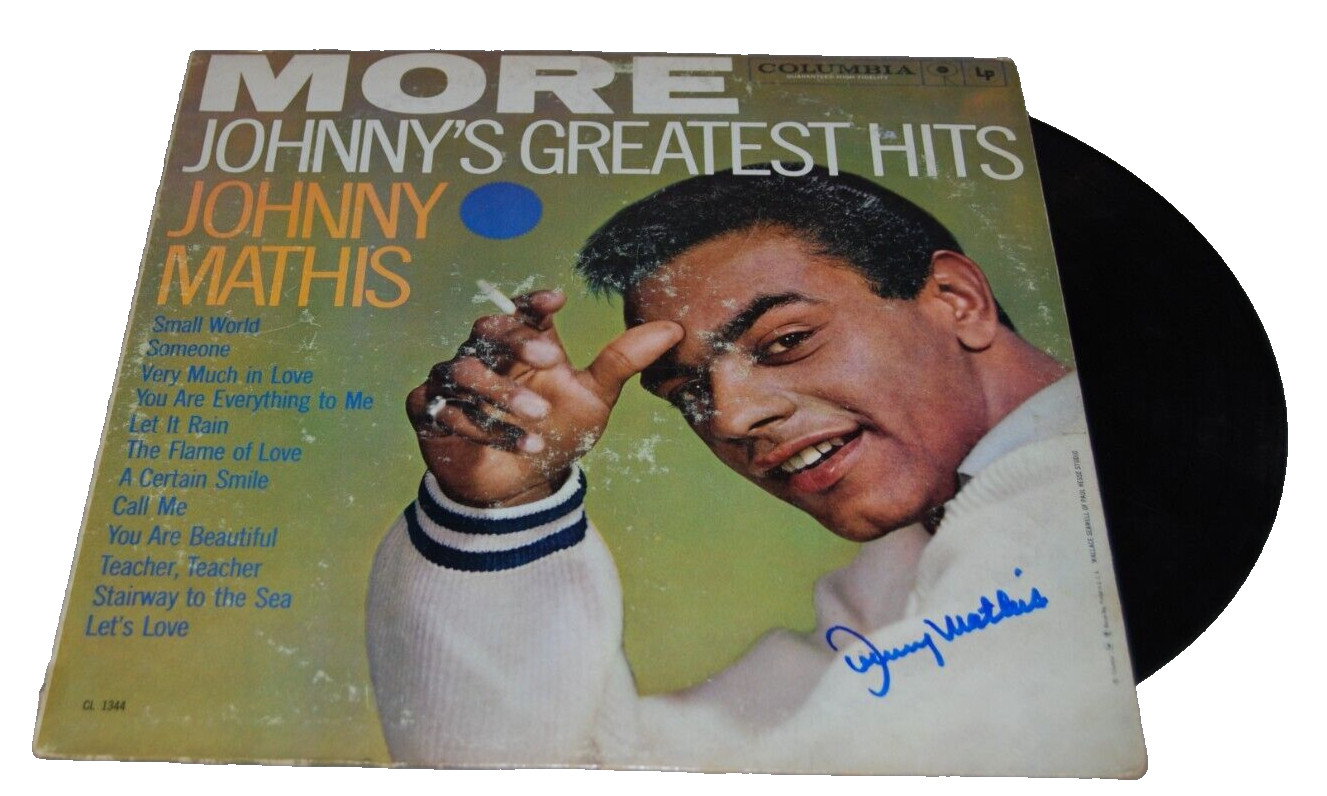 JOHNNY MATHIS signed (GREATEST HITS) Vinyl Album Record BECKETT BAS BM02724