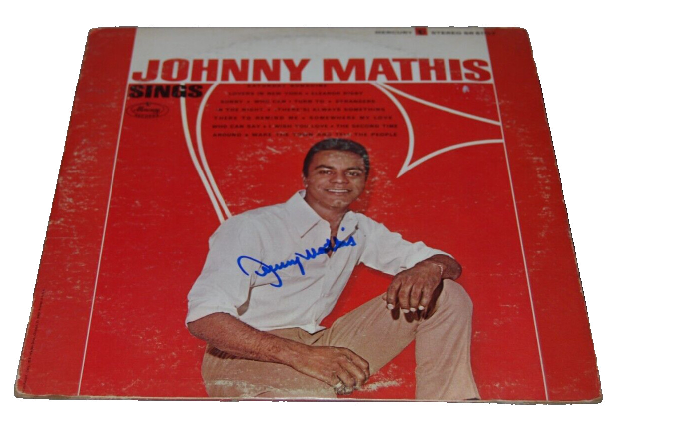 JOHNNY MATHIS signed (SINGS) Vinyl Album Record BECKETT BAS BM027328