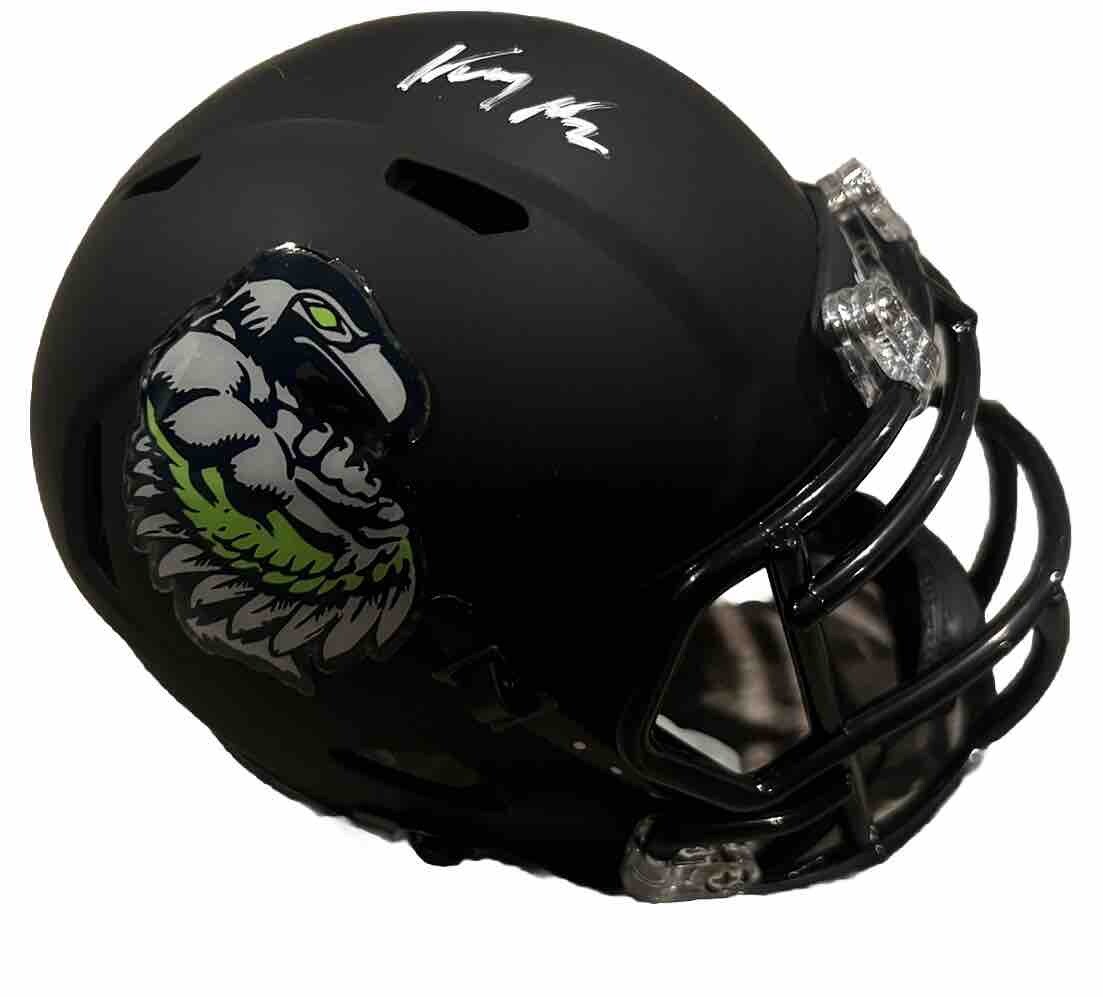 Kenny McIntosh signed (Seattle Seahawks) Custom Mini Helmet Beckett BM02880