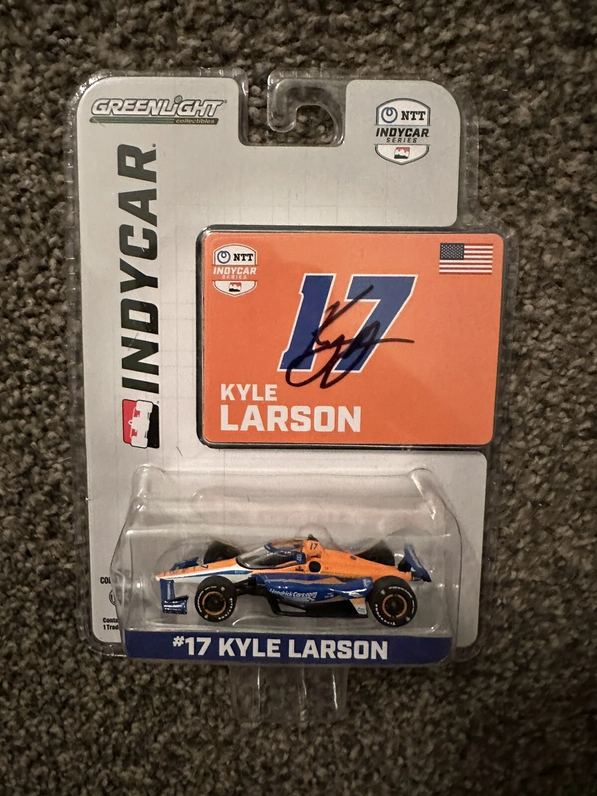 2024 Indianapolis 500 1:64 Greenlight DieCast Signed Kyle Larson Indy Car New