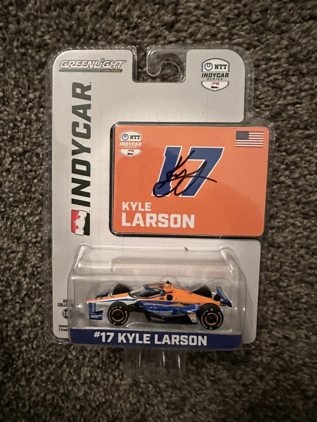 2024 INDIANAPOLIS 500 1:64 GREENLIGHT DIECAST SIGNED KYLE LARSON INDY CAR NEW COLLECTIBLE MEMORABILIA