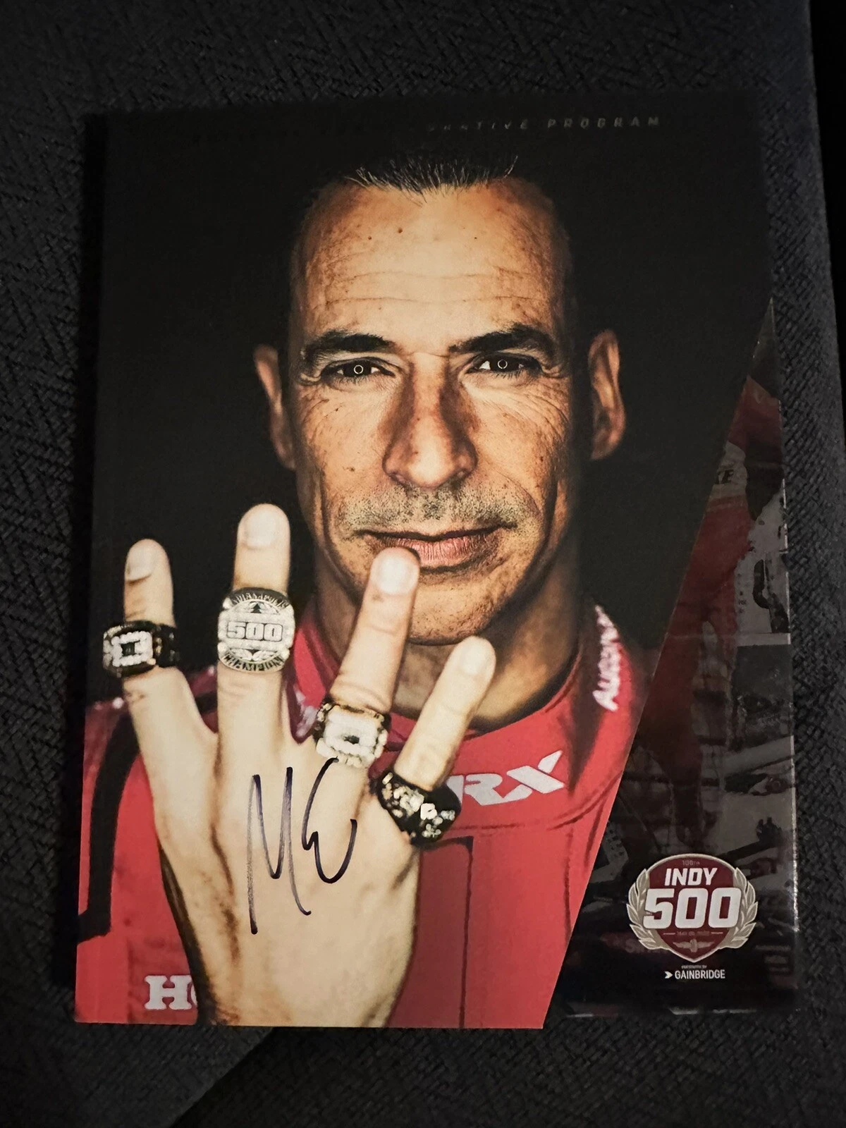 2022 Indianapolis 500 Program Signed Winner Marcus Ericsson Autographed Indy Car