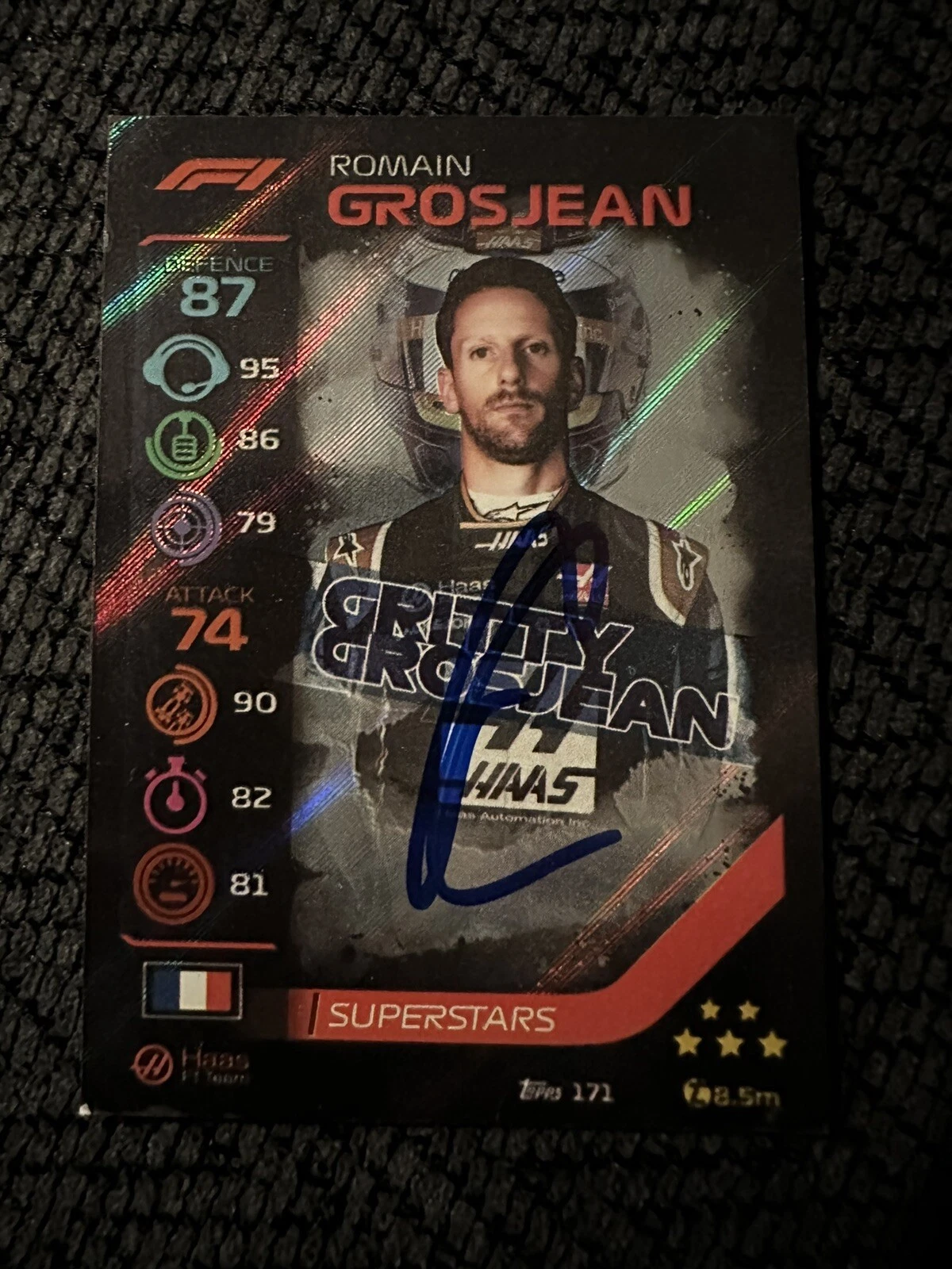 Signed Trading Card Indy 500 Car Indianapolis Romain Grosjean Formula 1