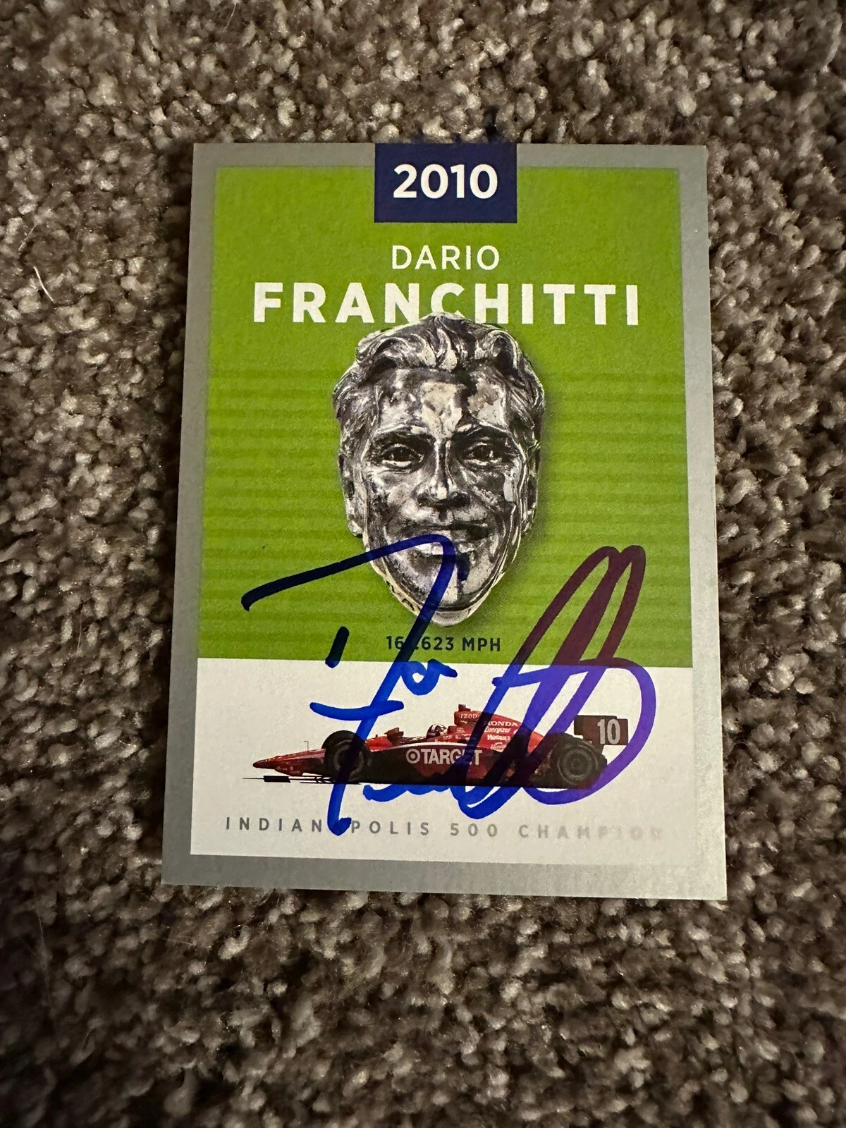 Signed Trading Card Indy 500 Car Indianapolis Dario Franchitti Borg Warner