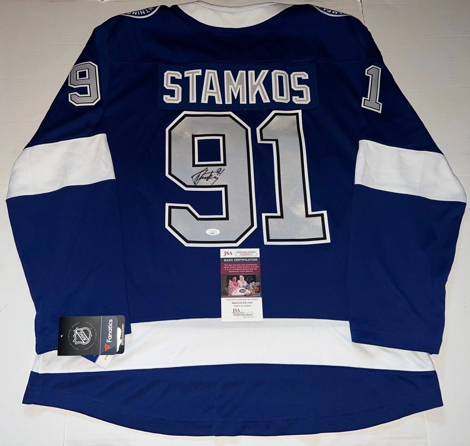 Steven Stamkos signed Tampa Bay Lightning Fanatics jersey autographed JSA