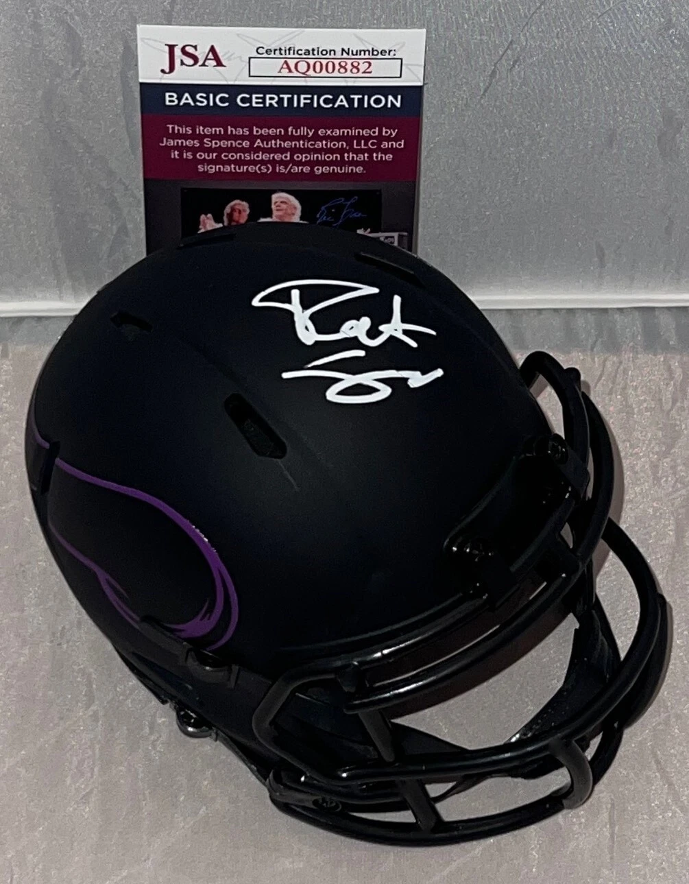 Robert Smith signed Minnesota Vikings Eclipse mini helmet autographed JSA