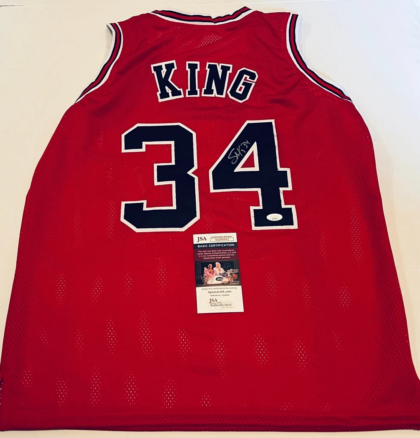 Stacey King Chicago Bulls signed Custom jersey autographed JSA