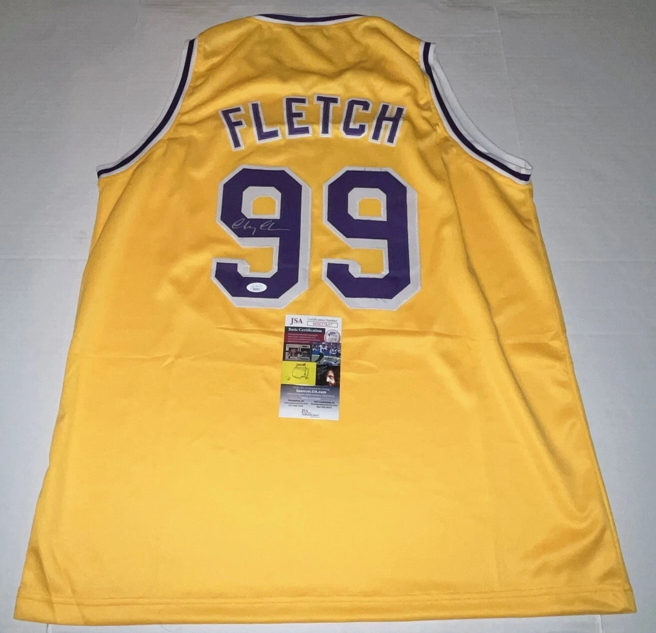 Chevy Chase signed Custom Fletch Basketball Jersey autographed LA Lakers JSA