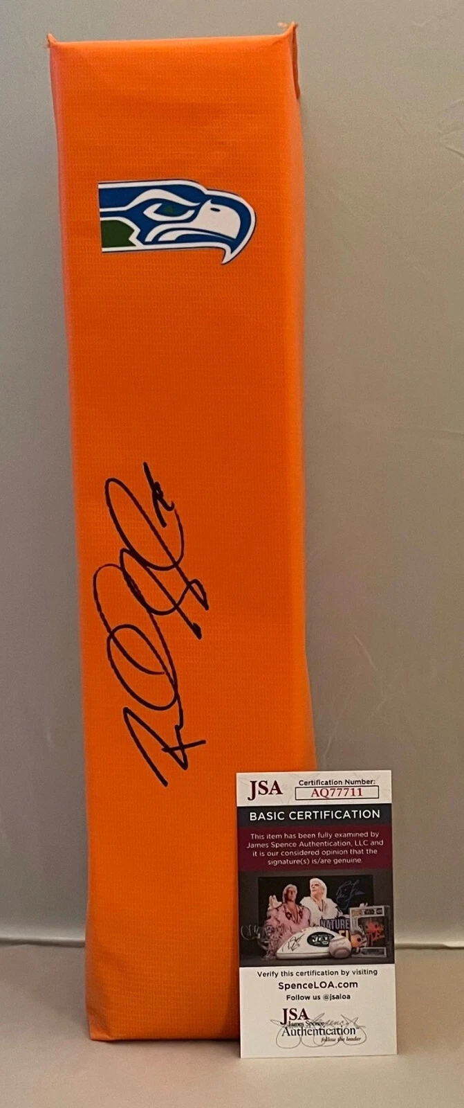 Richard Sherman Seattle Seahawks signed Endzone Pylon autographed JSA COA