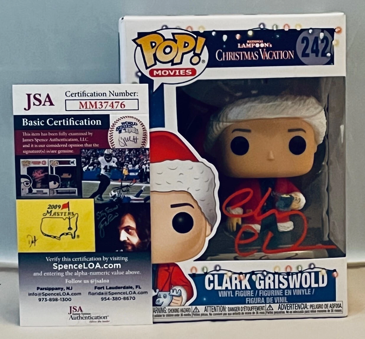 Chevy Chase signed Christmas Vacation Clark Griswold #242 Funko Pop JSA COA