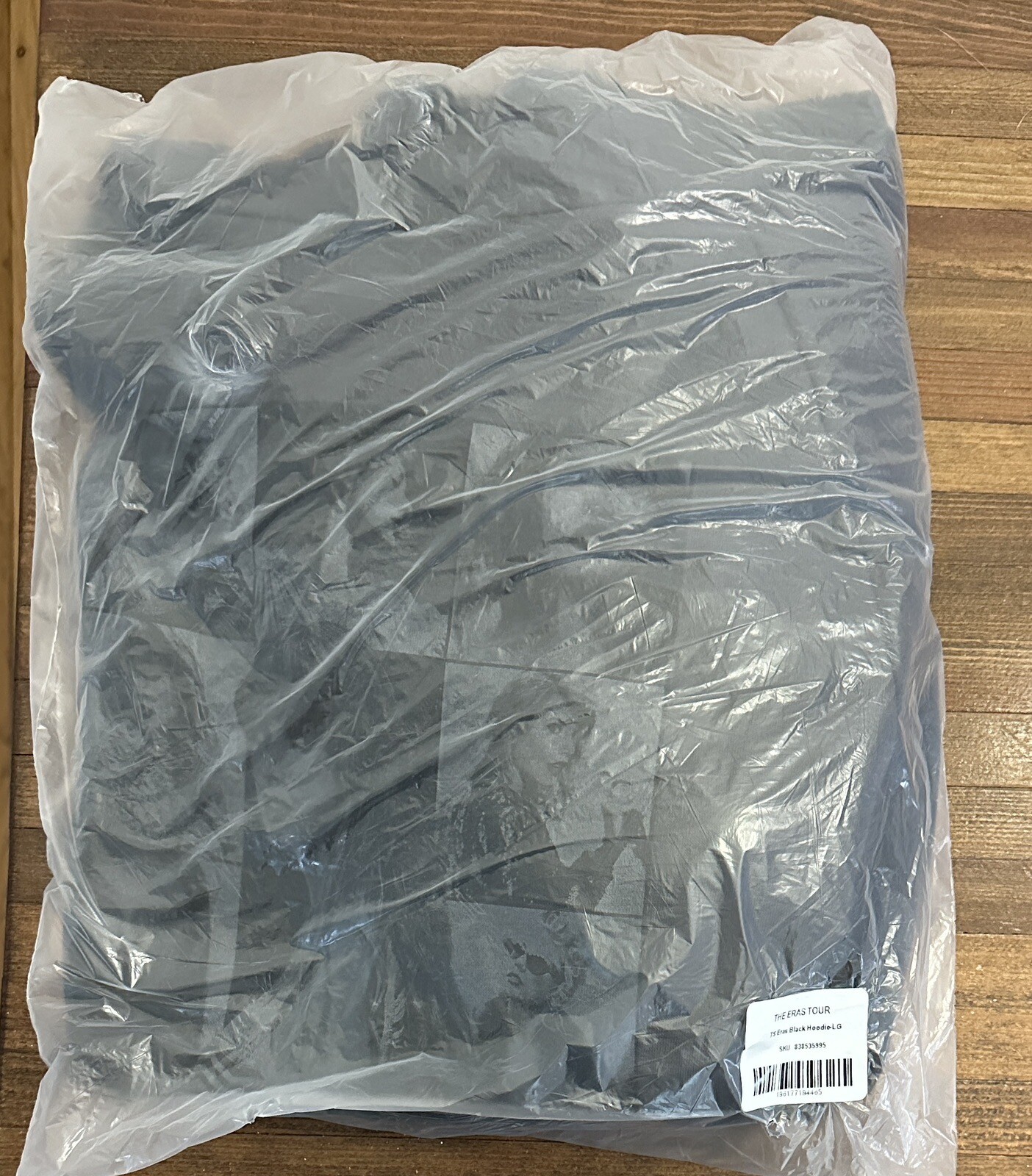 Taylor Swift The Eras Tour Black Hoodie Size Large Concert Exclusive NEW IN BAG