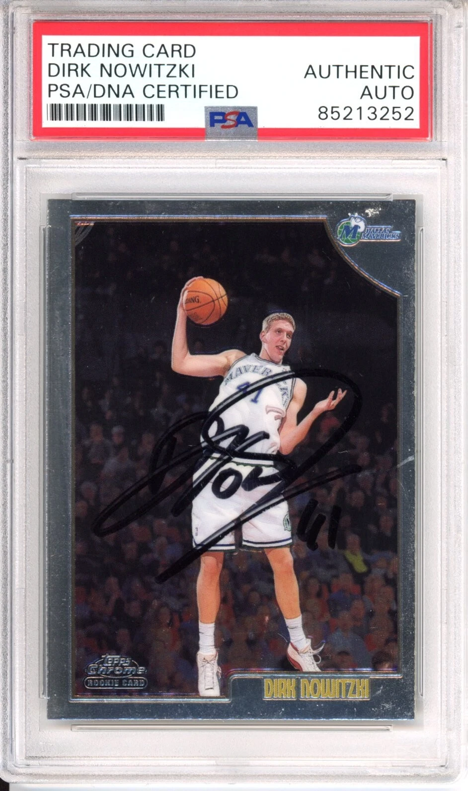 SIGNED 1998 98/99 Topps Chrome Dirk Nowitzki Rookie RC PSA DNA COA AUTOGRAPH HOF