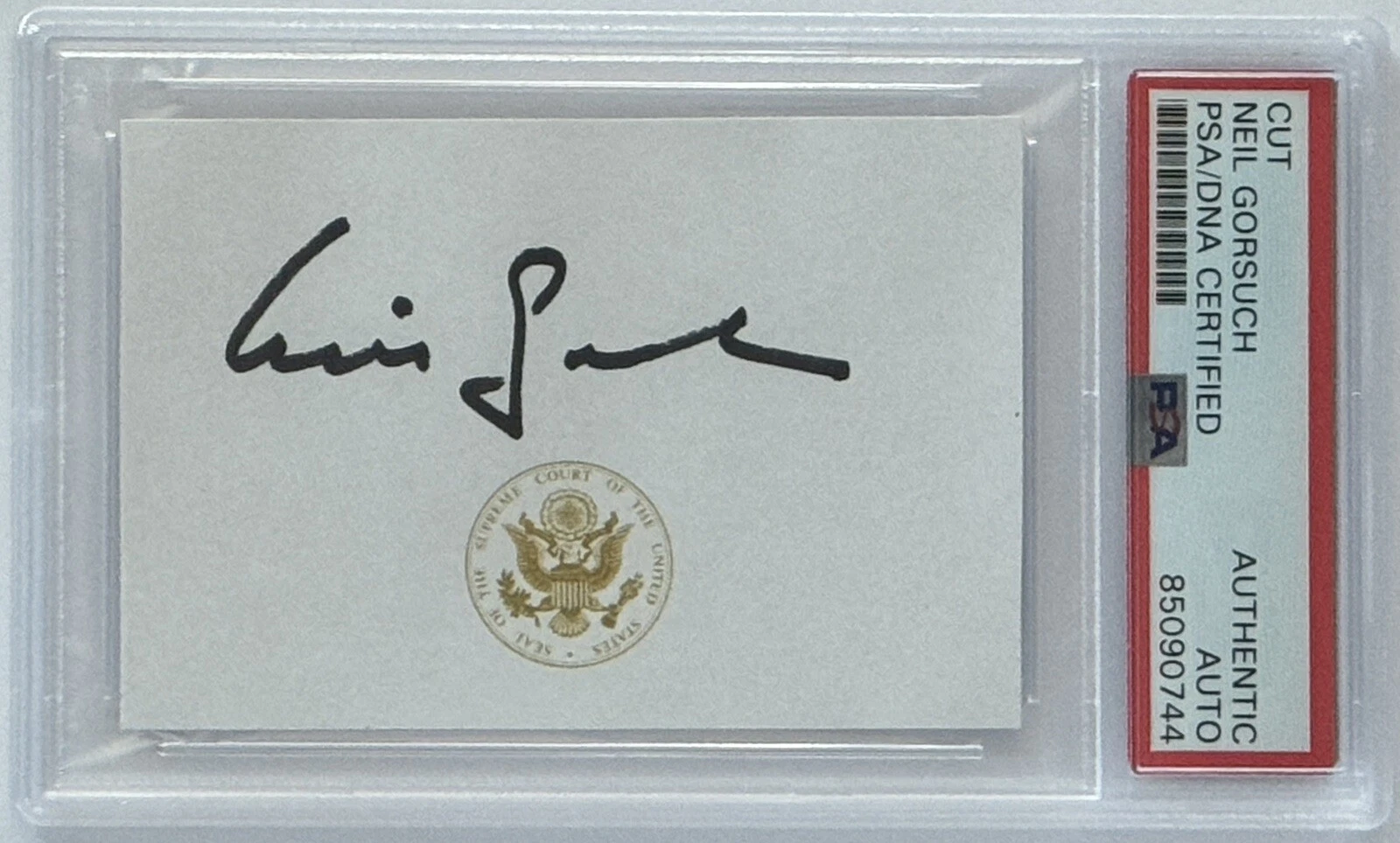 SUPREME COURT JUSTICE NEIL GORSUCH SIGNED AUTOGRAPH PSA DNA DONALD TRUMP JUDGE