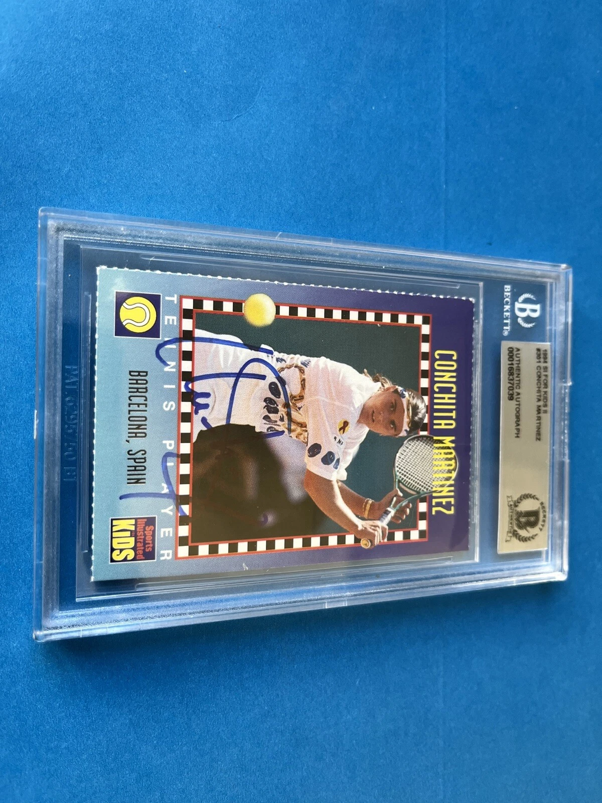 Conchita Martinez SPAIN HOF 1994 SI For Kids Card Signed Auto Beckett BAS