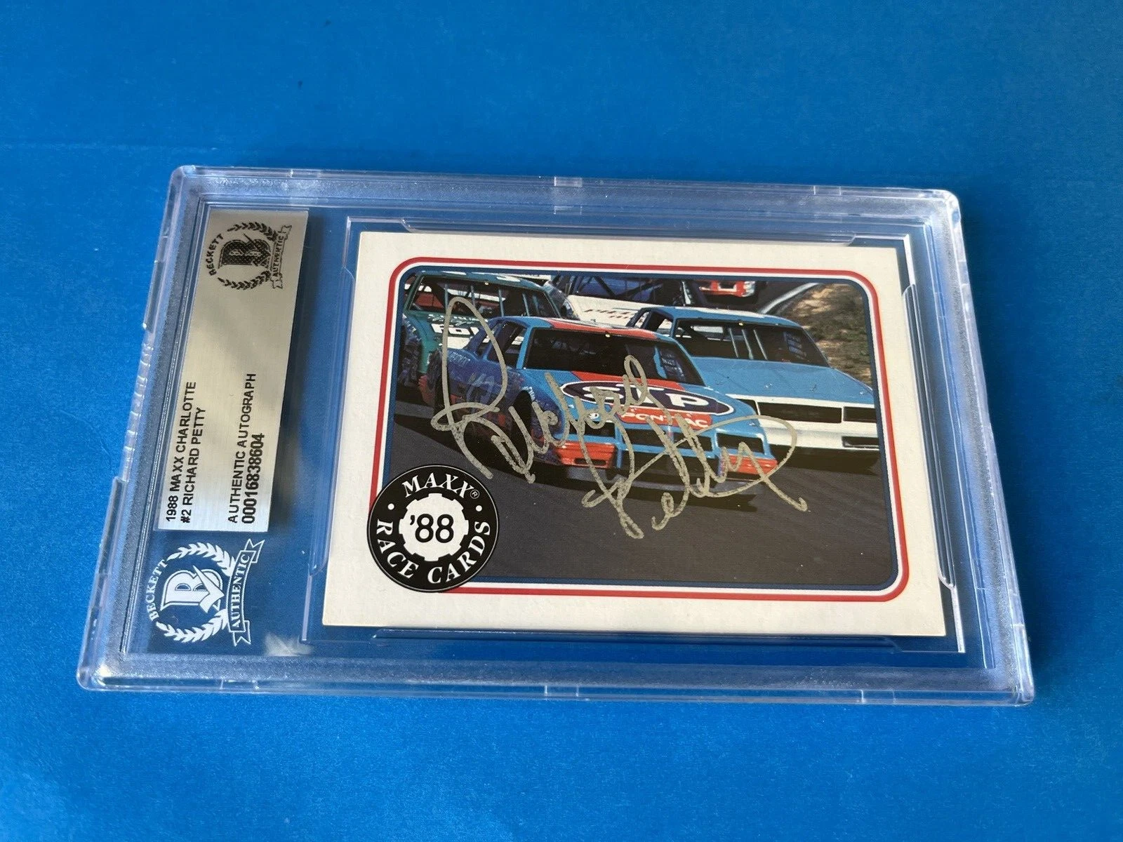 Richard Petty 1988 Maxx Charlotte Card NASCAR Signed Auto BAS Beckett