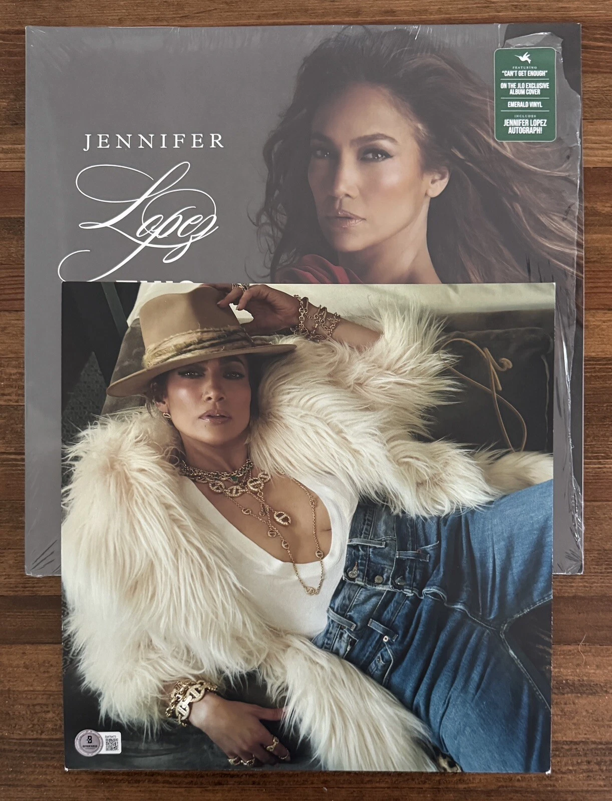 Jennifer Lopez This Is Me Now GREEN Vinyl LP & SIGNED Picture Beckett BAS COA