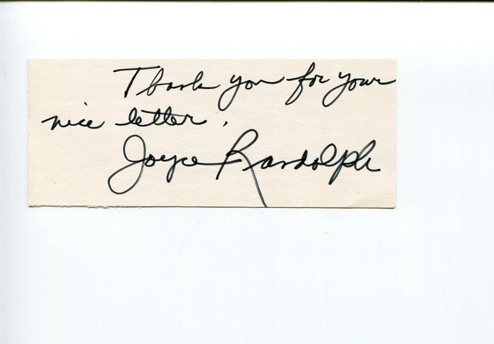Joyce Randolph The Honeymooners Trixie Norton Signed Autograph
